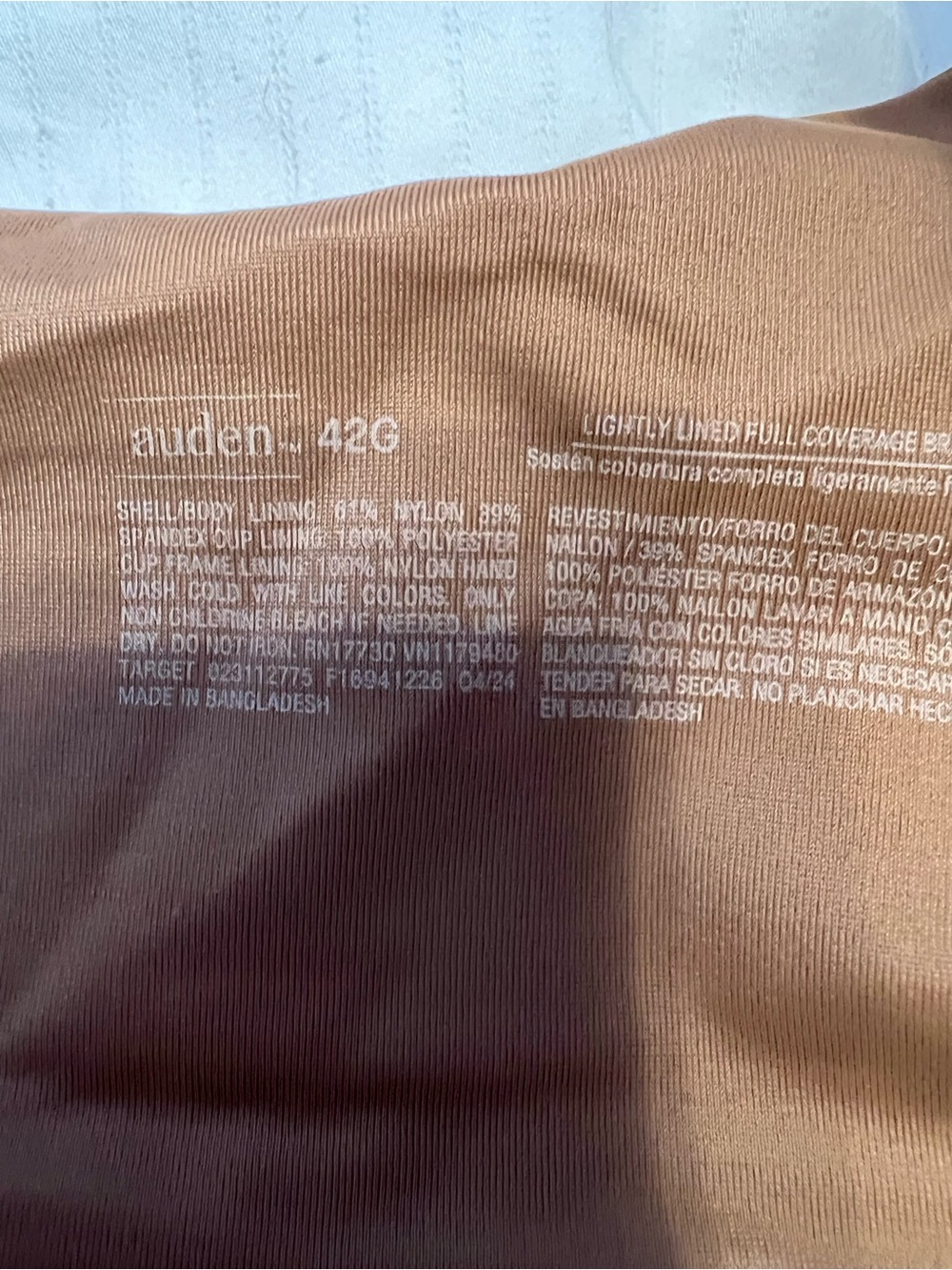 Auden Lightly-Lined Full Coverage Convertible Bra 42G NWT - Picture 8 of 9